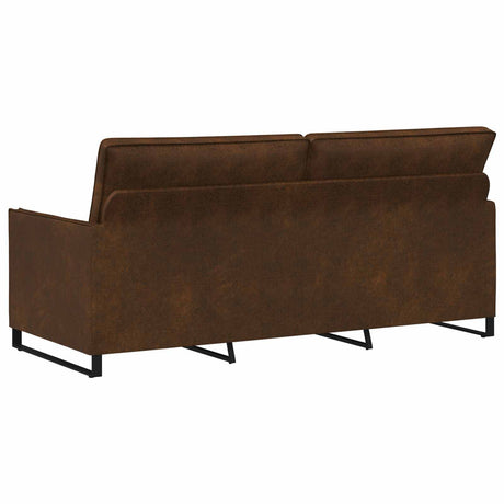 Faux Suede Fabric 3 Seater Sofa 180cm Wide With Metal Frame - Vantage Home