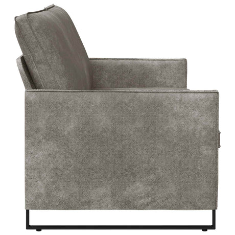 Faux Suede Fabric 3 Seater Sofa 180cm Wide With Metal Frame - Vantage Home
