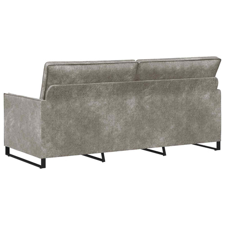 Faux Suede Fabric 3 Seater Sofa 180cm Wide With Metal Frame - Vantage Home