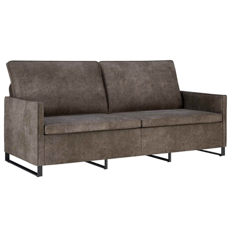 Faux Suede Fabric 3 Seater Sofa 180cm Wide With Metal Frame - Vantage Home