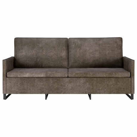 Faux Suede Fabric 3 Seater Sofa 180cm Wide With Metal Frame - Vantage Home