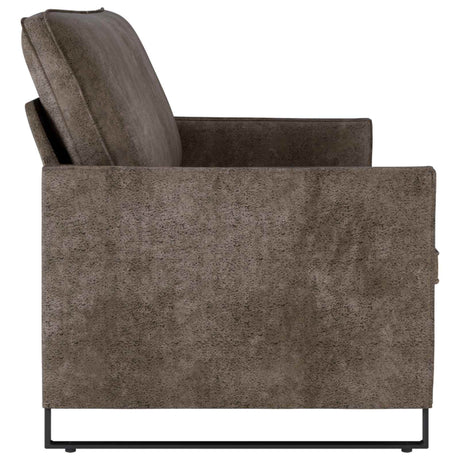Faux Suede Fabric 3 Seater Sofa 180cm Wide With Metal Frame - Vantage Home