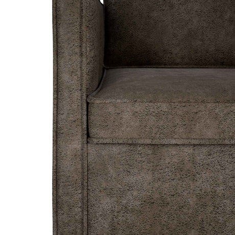 Faux Suede Fabric 3 Seater Sofa 180cm Wide With Metal Frame - Vantage Home