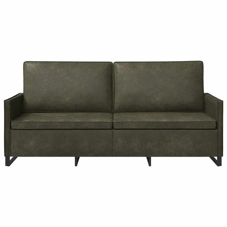 Faux Suede Fabric 3 Seater Sofa 180cm Wide With Metal Frame - Vantage Home