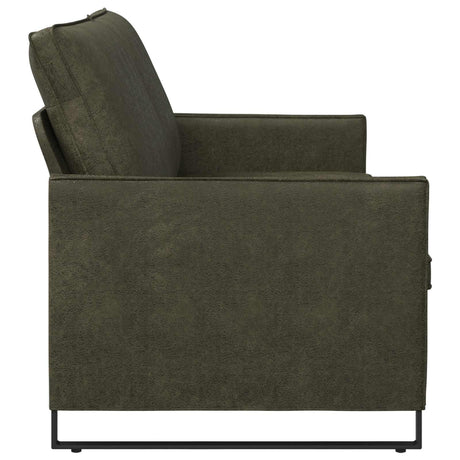 Faux Suede Fabric 3 Seater Sofa 180cm Wide With Metal Frame - Vantage Home