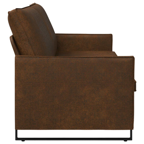 Faux Suede Fabric 3 Seater Sofa 210cm Wide With Metal Frame - Vantage Home