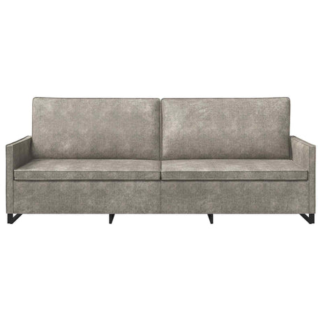 Faux Suede Fabric 3 Seater Sofa 210cm Wide With Metal Frame - Vantage Home