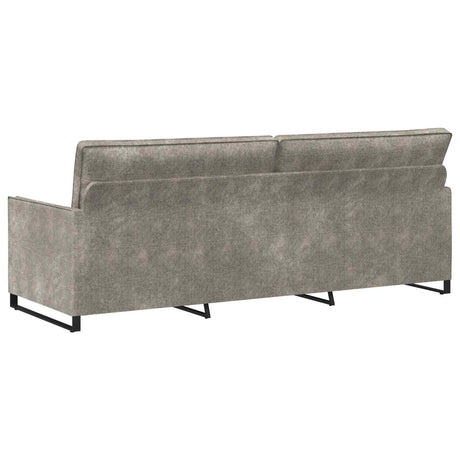 Faux Suede Fabric 3 Seater Sofa 210cm Wide With Metal Frame - Vantage Home