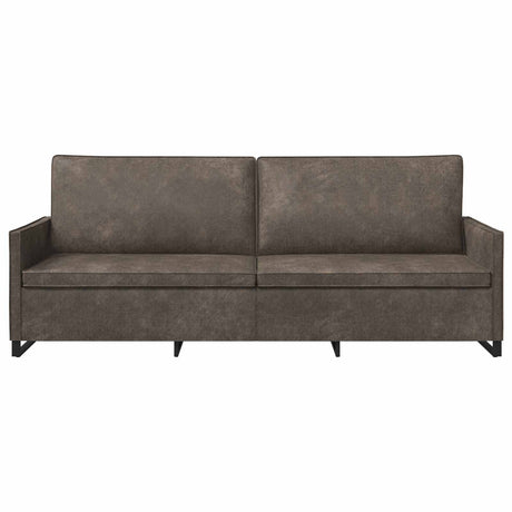 Faux Suede Fabric 3 Seater Sofa 210cm Wide With Metal Frame - Vantage Home