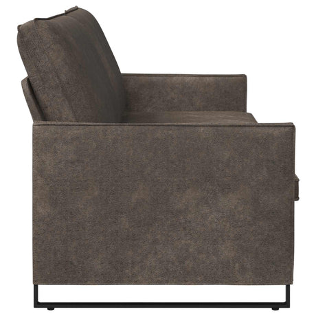 Faux Suede Fabric 3 Seater Sofa 210cm Wide With Metal Frame - Vantage Home