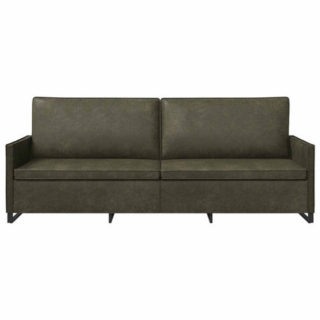 Faux Suede Fabric 3 Seater Sofa 210cm Wide With Metal Frame - Vantage Home