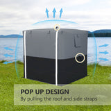 Fibreglass Pop Up Gazebo 180cm Width x 180cm Depth With Accessories - Velmora