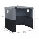 Fibreglass Pop Up Gazebo 180cm Width x 180cm Depth With Accessories - Velmora