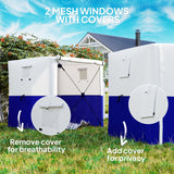Fibreglass Pop Up Gazebo 180cm Width x 180cm Depth With Accessories - Velmora