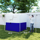 Fibreglass Pop Up Gazebo 180cm Width x 180cm Depth With Accessories - Velmora