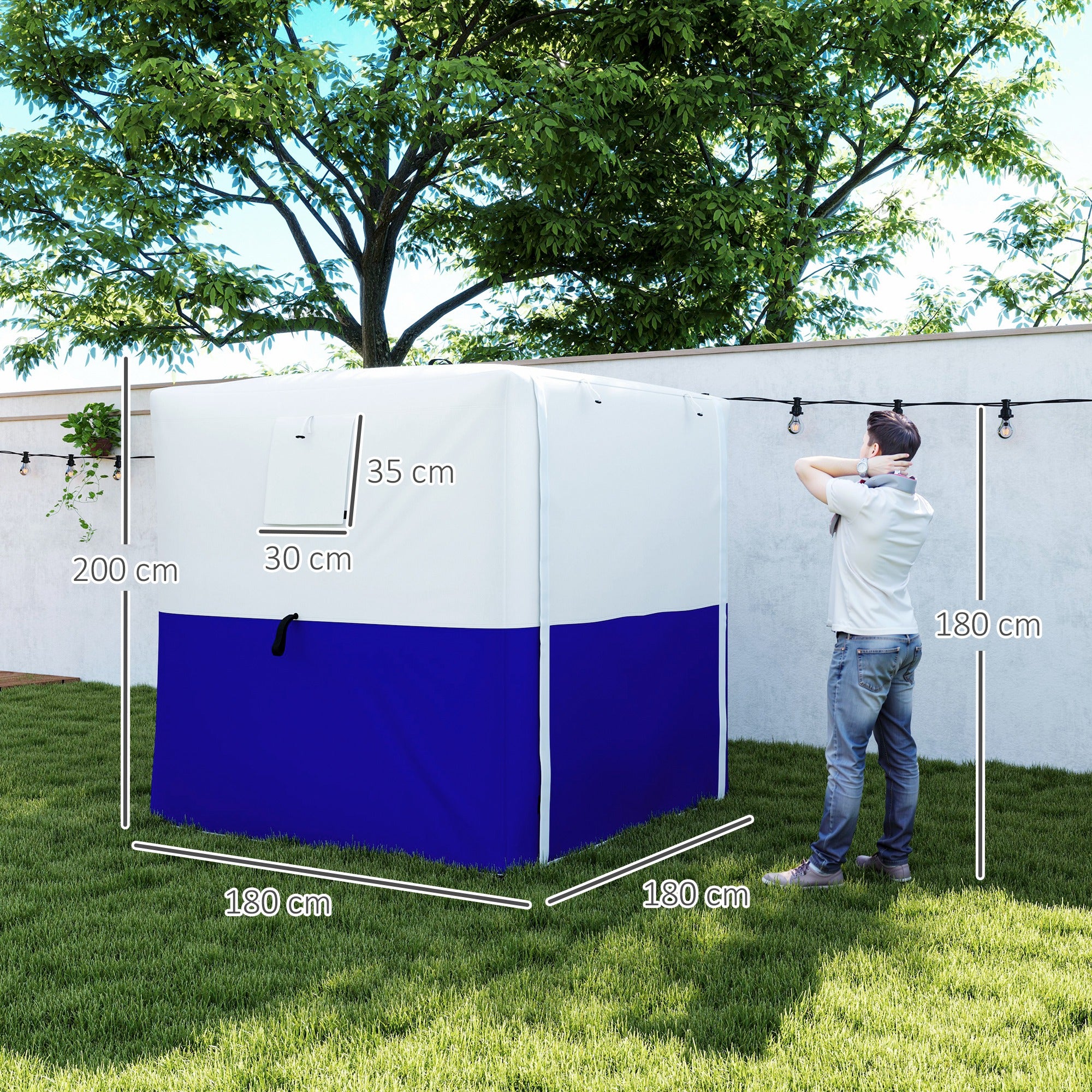 Fibreglass Pop Up Gazebo 180cm Width x 180cm Depth With Accessories - Velmora