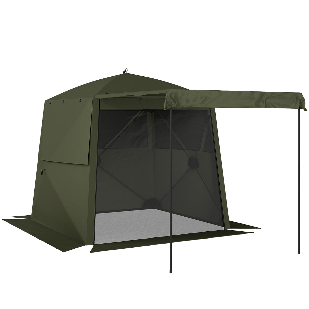 Fibreglass Pop Up Gazebo Waterproof Instant Shelter 198cm Width x 198cm Depth - Velmora