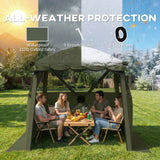 Fibreglass Pop Up Gazebo Waterproof Instant Shelter 198cm Width x 198cm Depth - Velmora