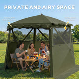 Fibreglass Pop Up Gazebo Waterproof Instant Shelter 198cm Width x 198cm Depth - Velmora