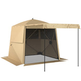 Fibreglass Pop Up Gazebo Waterproof Instant Shelter 198cm Width x 198cm Depth - Velmora