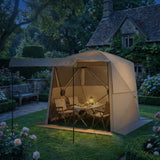 Fibreglass Pop Up Gazebo Waterproof Instant Shelter 198cm Width x 198cm Depth - Velmora