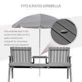 Fir Wood 2 Seater Garden Bench Antique Loveseat for Yard - Velmora