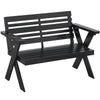 Fir Wood 2 Seater Slatted Garden Bench With Armrest and Backrest - Velmora