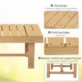 Fir Wood 2 Seater Garden Bench Backless Loveseat With Slatted Seat for Park - Velmora