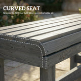 Fir Wood 2 Seater Garden Bench Backless Patio Bench - Velmora