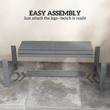 Fir Wood 2 Seater Garden Bench Backless Patio Bench - Velmora