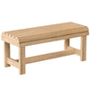 Fir Wood 2 Seater Garden Bench Backless Patio Bench - Velmora