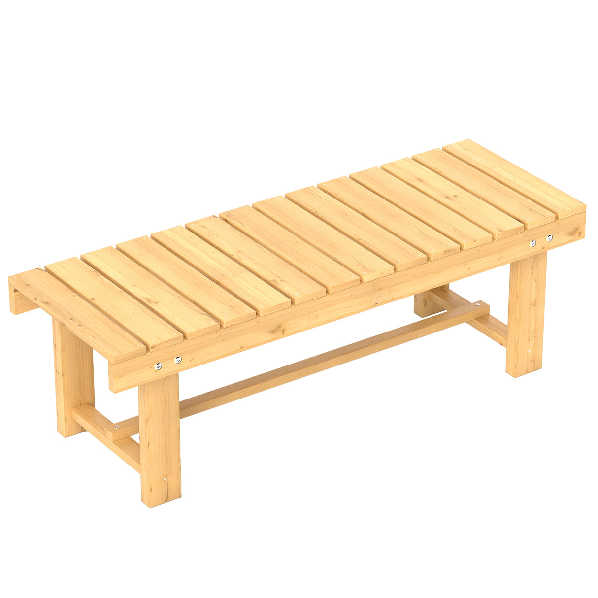 Fir Wood 2 Seater Garden Bench Patio Loveseat - Velmora