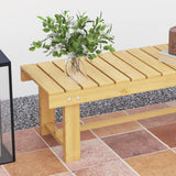 Fir Wood 2 Seater Garden Bench Patio Loveseat - Velmora