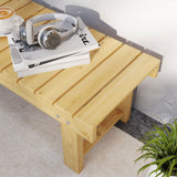 Fir Wood 2 Seater Garden Bench Patio Loveseat - Velmora