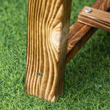 Fir Wood 2 Seater Garden Bench Patio Loveseat - Velmora