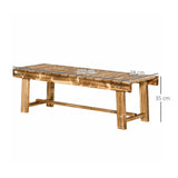Fir Wood 2 Seater Garden Bench Patio Loveseat - Velmora
