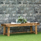 Fir Wood 2 Seater Garden Bench Patio Loveseat - Velmora