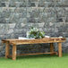 Fir Wood 2 Seater Garden Bench Patio Loveseat - Velmora