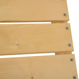 Fir Wood 2 Seater Garden Bench With Slatted Seat for Park - Velmora