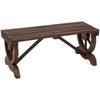 Fir Wood 2 Seater Garden Bench With Wheel-Shaped Legs - Velmora