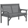 Fir Wood 2 Seater Garden Bench With Armrest and Backrest - Velmora
