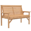 Fir Wood 2 Seater Garden Bench With Armrest and Backrest - Velmora