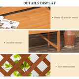 Fir Wood 2 Seater Garden Bench With Garden Arbour - Velmora