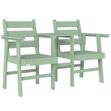 Fir Wood 2 Seater Garden Bench Loveseat - Velmora