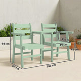 Fir Wood 2 Seater Garden Bench Loveseat - Velmora