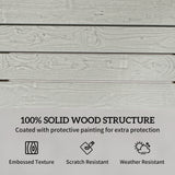Fir Wood 2 Seater Garden Bench Loveseat - Velmora