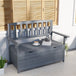 Fir Wood 2 Seater Garden Storage Bench - Velmora