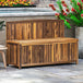Fir Wood 2 Seater Outdoor Garden Storage Bench - Velmora