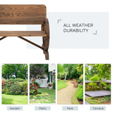 Fir Wood 2 Seater Outdoor Garden Wagon Wheel Bench - Velmora