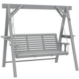 Fir Wood 3 Seater Swing Garden Bench in Rectangular - Velmora